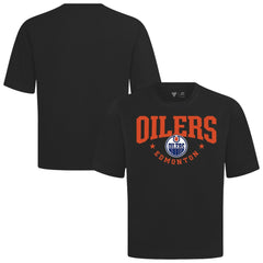 Edmonton Oilers Levelwear Luxe Signature Knit T-Shirt - Black T-shirts
