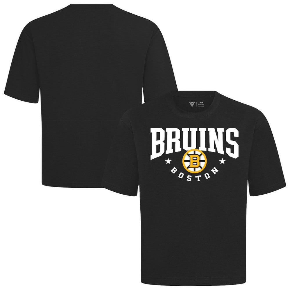 Boston Bruins Levelwear Luxe Signature Knit T-Shirt - Black T-shirts