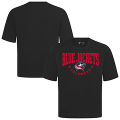 Columbus Blue Jackets Levelwear Luxe Signature Knit T-Shirt - Black T-shirts