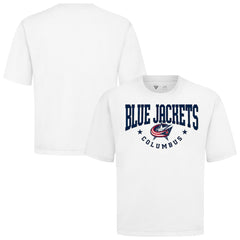 Columbus Blue Jackets Levelwear Luxe Signature Knit T-Shirt - White T-shirts