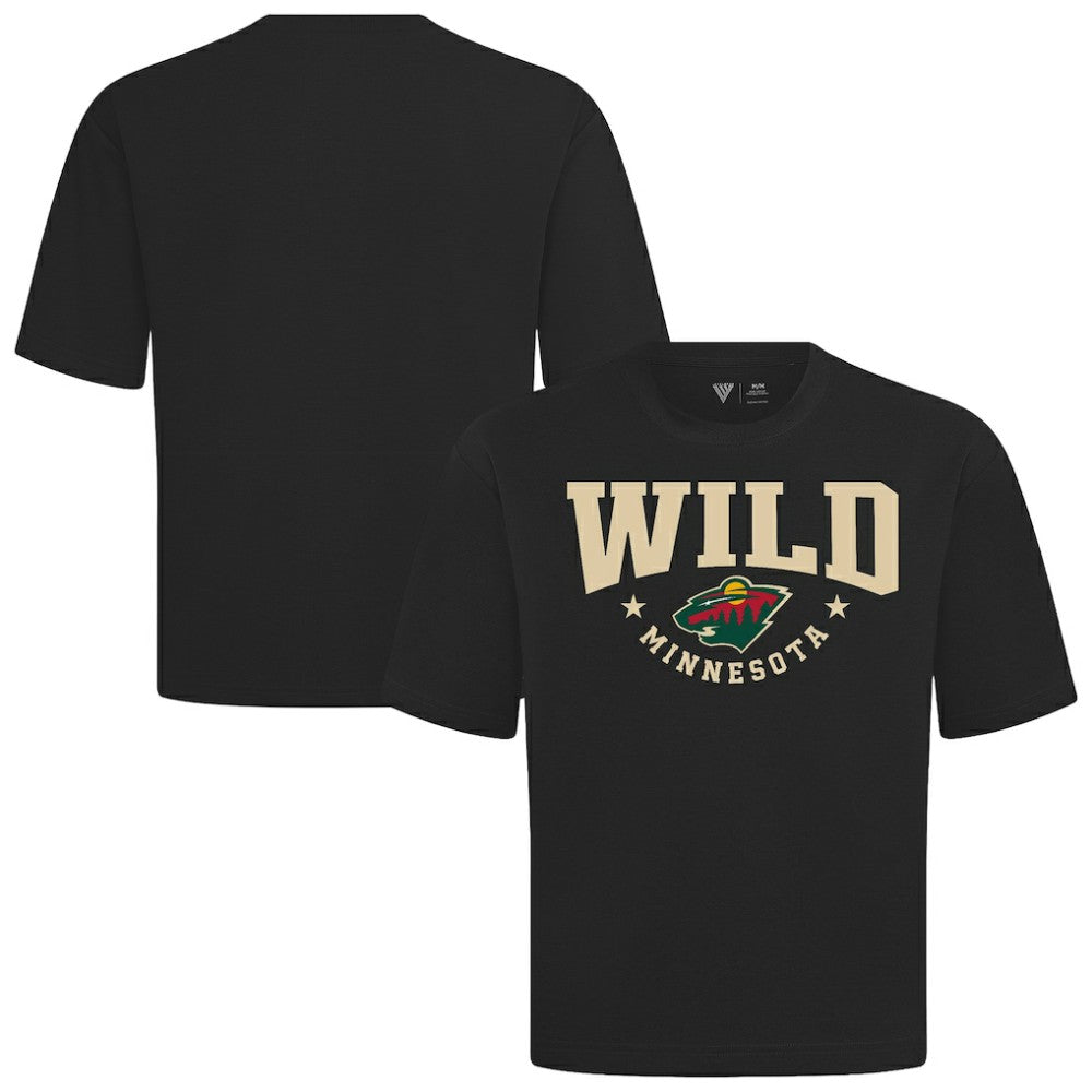 Minnesota Wild Levelwear Luxe Signature Knit T-Shirt - Black T-shirts