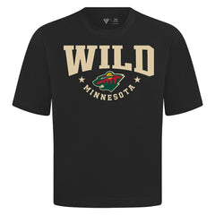 Minnesota Wild Levelwear Luxe Signature Knit T-Shirt - Black T-shirts