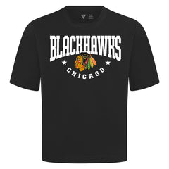 Chicago Blackhawks Levelwear Luxe Signature Knit T-Shirt - Black T-shirts