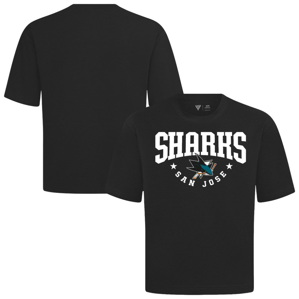 San Jose Sharks Levelwear Luxe Signature Knit T-Shirt - Black T-shirts
