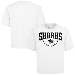 San Jose Sharks Levelwear Luxe Signature Knit T-Shirt - White T-shirts