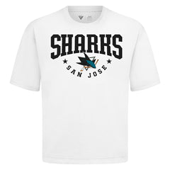San Jose Sharks Levelwear Luxe Signature Knit T-Shirt - White T-shirts