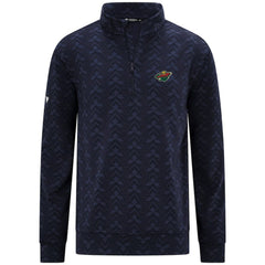 Minnesota Wild Levelwear Chameleon Quarter-Zip Sweatshirt - Navy Sweatshirts