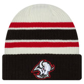 Buffalo Sabres New Era Vintage Cuffed Knit Hat - Cream/Black Hats