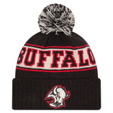 Buffalo Sabres New Era Retro Cuffed Knit Hat with Pom - Black Hats
