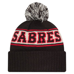 Buffalo Sabres New Era Retro Cuffed Knit Hat with Pom - Black Hats