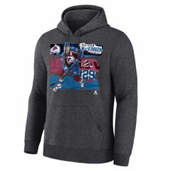 Nathan MacKinnon Colorado Avalanche Fresh Ice Hoodie - Charcoal Hoodies