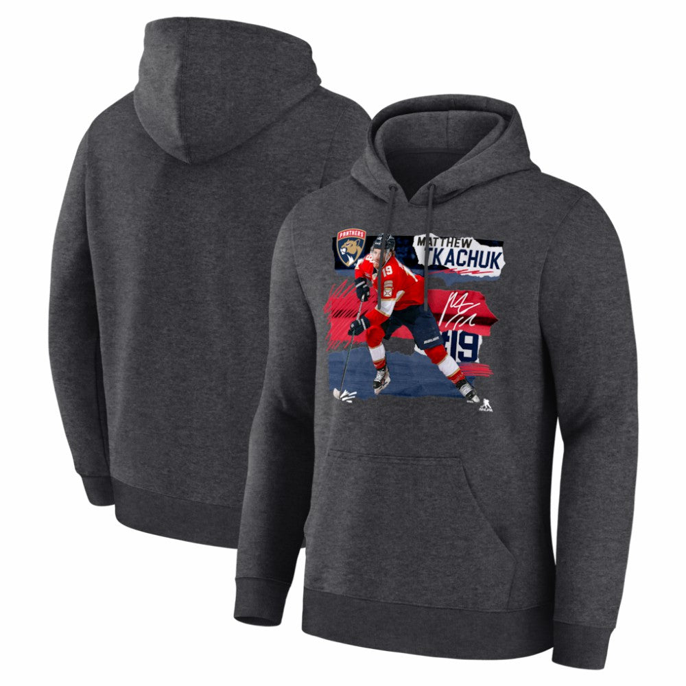 Matthew Tkachuk Florida Panthers Fresh Ice Hoodie - Charcoal Hoodies