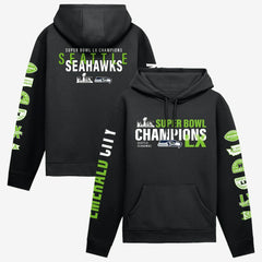 Seattle Seahawks Super Bowl LX Champions Four Piece Hoodie - Black for sale