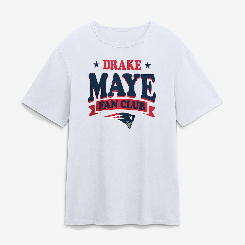New England Patriots Drake Maye Fan Club T-Shirt - White discount