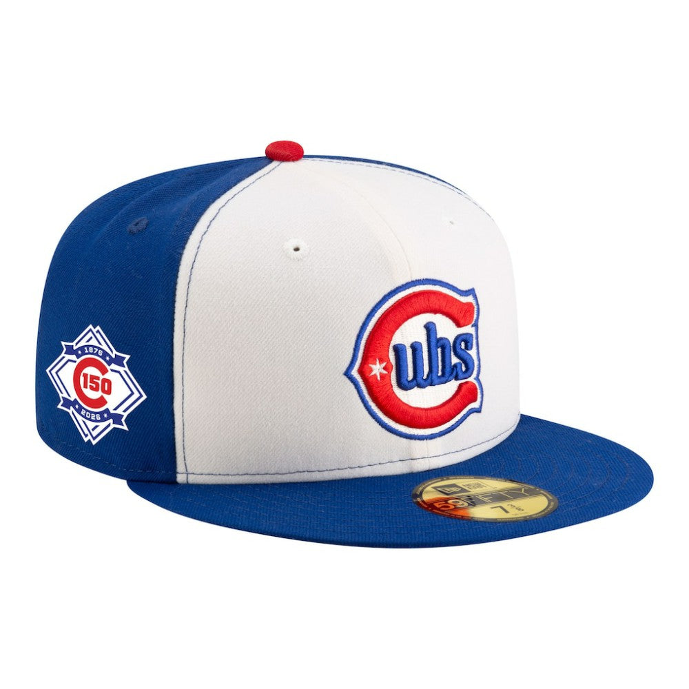 Chicago Cubs 150th Anniversary 59FIFTY Fitted Hat White/Royal