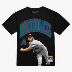 Randy Johnson Arizona Diamondbacks Photo Arch Player Graphic T-Shirt Black