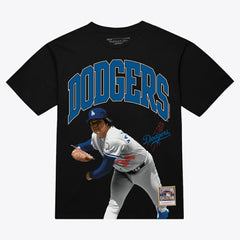 Fernando Valenzuela Los Angeles Dodgers Photo Arch Player Graphic T-Shirt Black