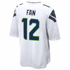 12s Seattle Seahawks Game Jersey - White on sale