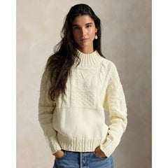 Yankees Polo Ralph Lauren Women's Sweater Cream