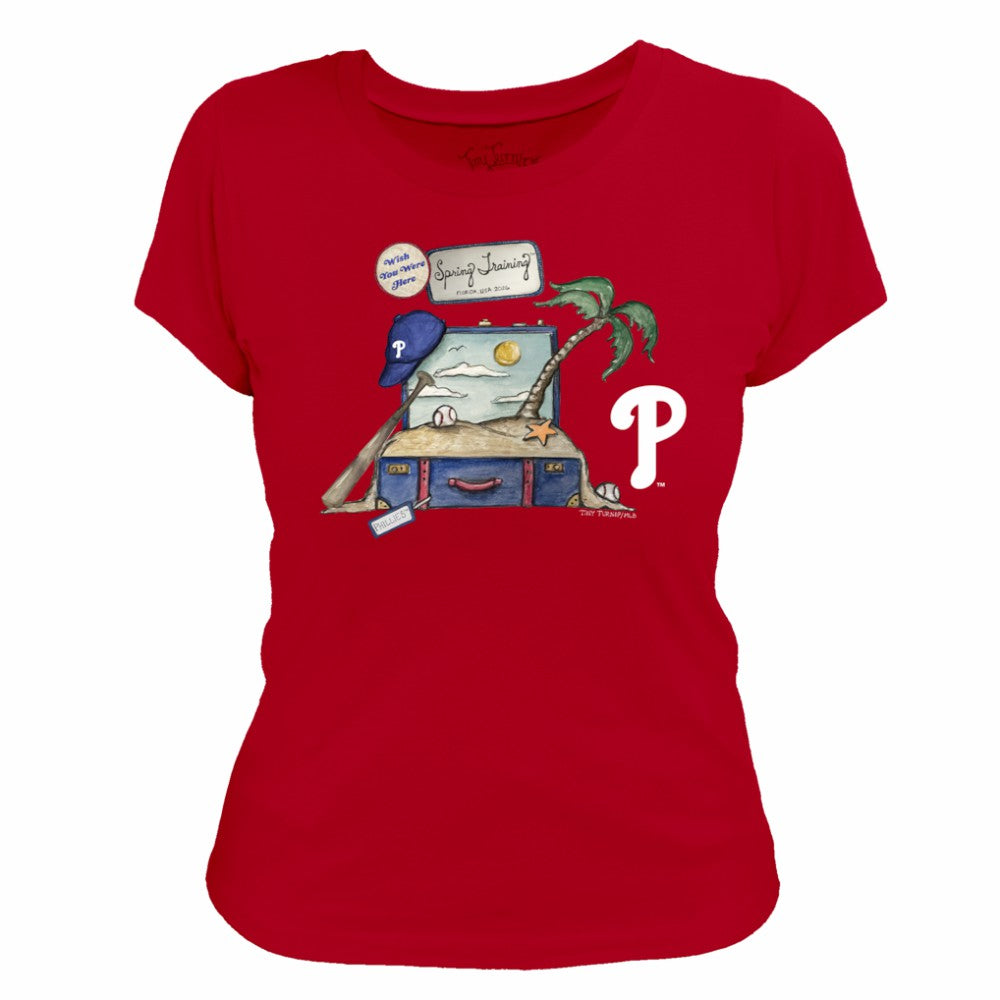 Philadelphia Phillies Tiny Turnip Women's 2026 Spring Training T-Shirt Red