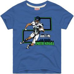 Jaxon Smith-Njigba Seattle Seahawks Homage Youth Draft Tri-Blend T-Shirt - Royal cheap