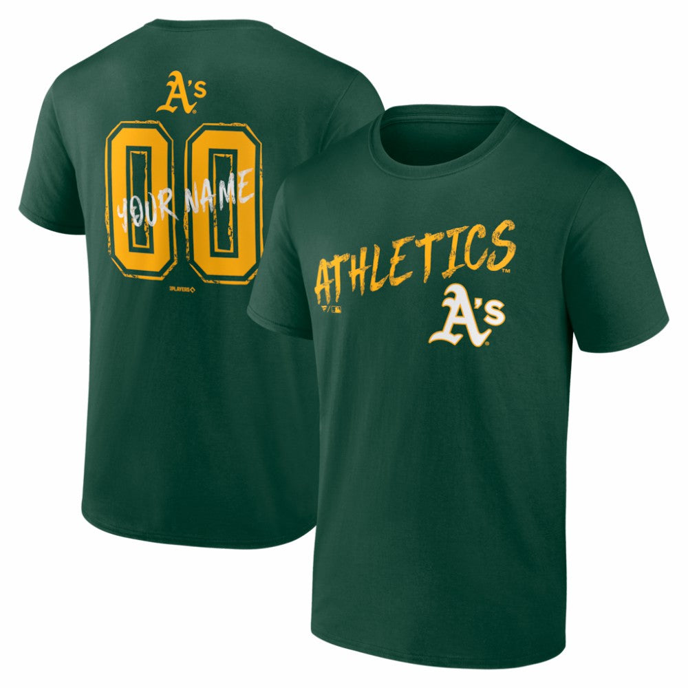 Athletics Hustle Personalized Name & Number T-Shirt Green