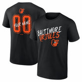 Baltimore Orioles Hustle Personalized Name & Number T-Shirt Black
