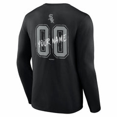 Chicago White Sox Hustle Personalized Name & Number Long Sleeve T-Shirt Black