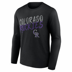 Colorado Rockies Hustle Personalized Name & Number Long Sleeve T-Shirt Black