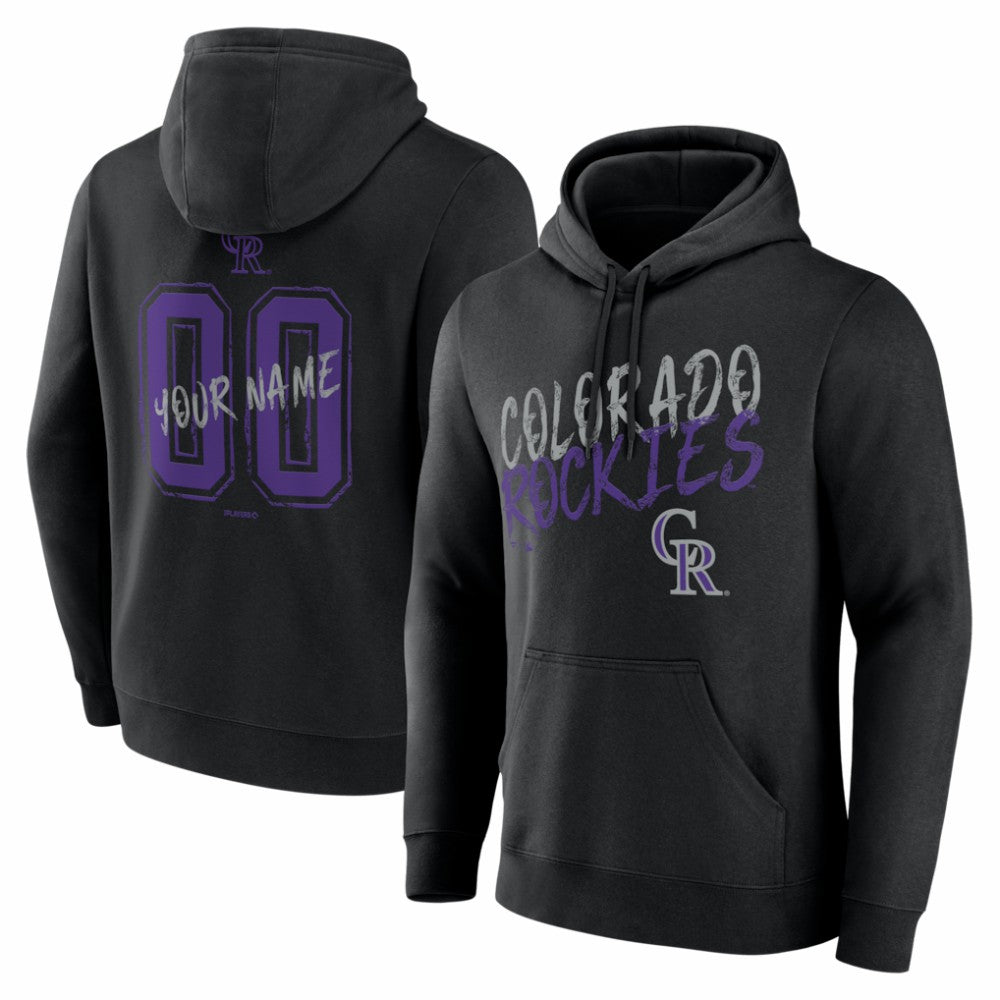 Colorado Rockies Hustle Personalized Name & Number Hoodie Black