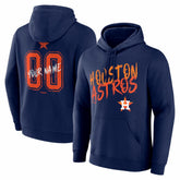 Houston Astros Hustle Personalized Name & Number Hoodie Navy