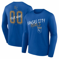 Kansas City Royals Hustle Personalized Name & Number Long Sleeve T-Shirt Royal