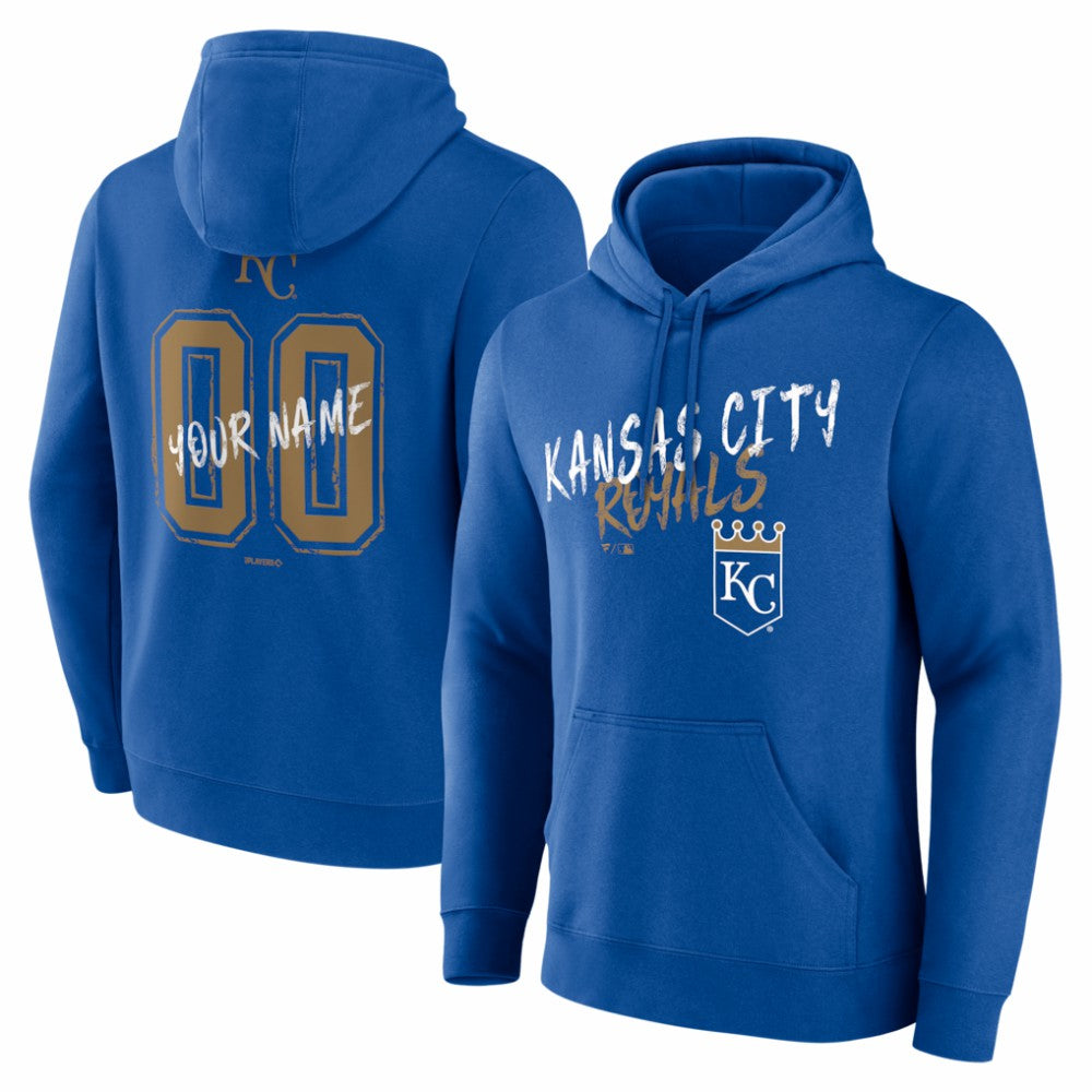 Kansas City Royals Hustle Personalized Name & Number Hoodie Royal