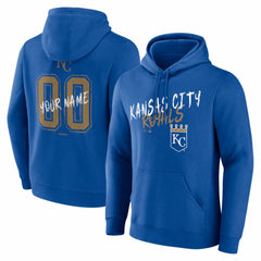 Kansas City Royals Hustle Personalized Name & Number Hoodie Royal