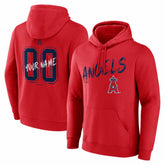 Los Angeles Angels Hustle Personalized Name & Number Hoodie Red