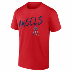 Los Angeles Angels Hustle Personalized Name & Number T-Shirt Red