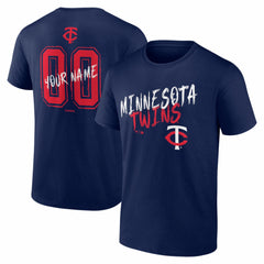 Minnesota Twins Hustle Personalized Name & Number T-Shirt Navy