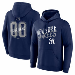 New York Yankees Hustle Personalized Name & Number Hoodie Navy