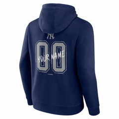 New York Yankees Hustle Personalized Name & Number Hoodie Navy