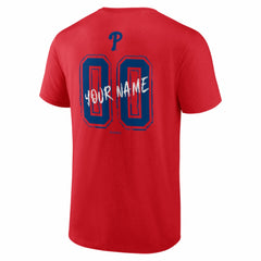 Philadelphia Phillies Hustle Personalized Name & Number T-Shirt Red