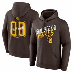 San Diego Padres Hustle Personalized Name & Number Hoodie Brown