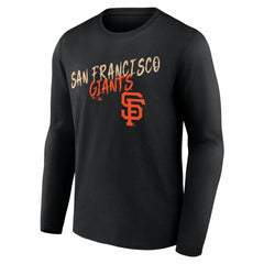 San Francisco Giants Hustle Personalized Name & Number Long Sleeve T-Shirt Black