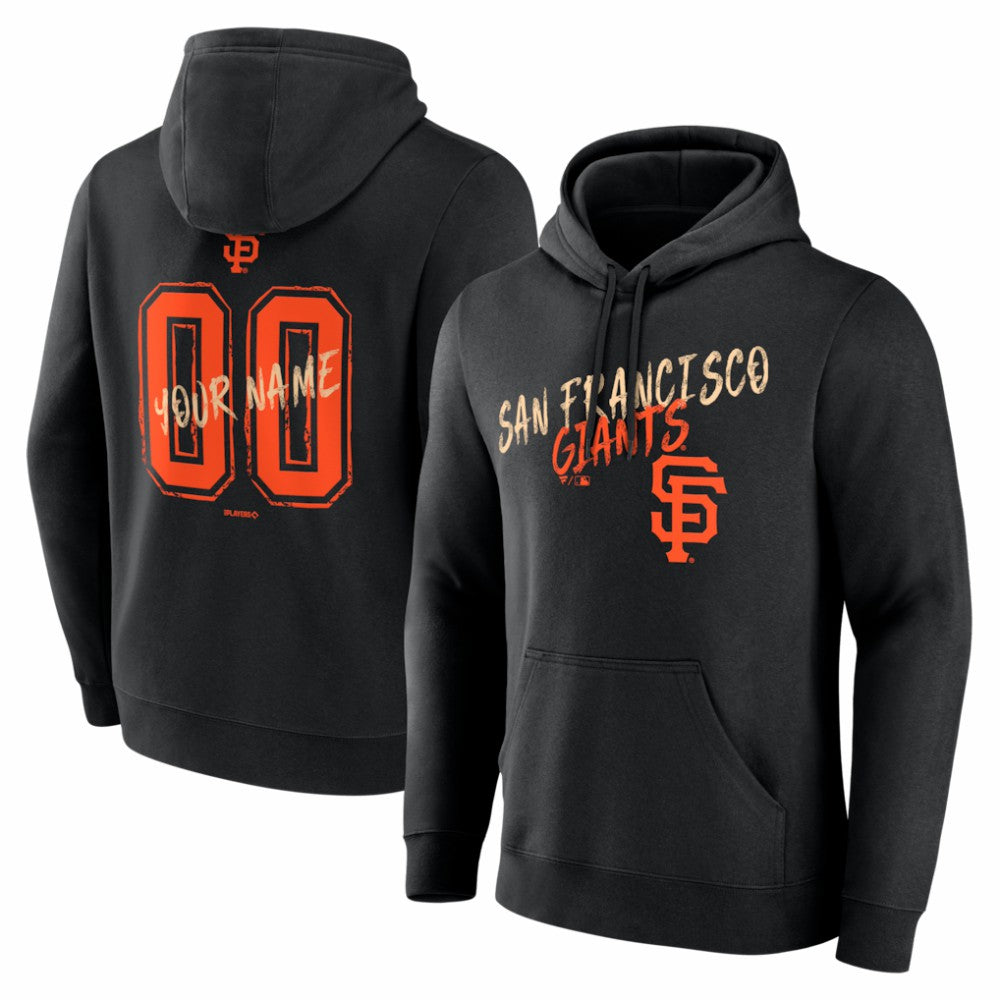 San Francisco Giants Hustle Personalized Name & Number Hoodie Black
