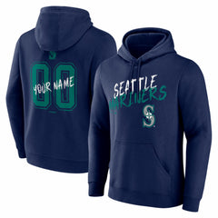 Seattle Mariners Hustle Personalized Name & Number Hoodie Navy