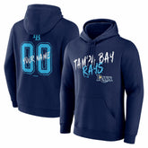 Tampa Bay Rays Hustle Personalized Name & Number Hoodie Navy