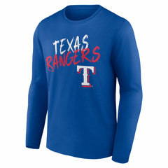 Texas Rangers Hustle Personalized Name & Number Long Sleeve T-Shirt Royal