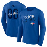 Toronto Blue Jays Hustle Personalized Name & Number Long Sleeve T-Shirt Royal