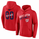 Washington Nationals Hustle Personalized Name & Number Hoodie Red