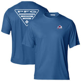 Colorado Avalanche Columbia PFG Terminal Tackle Omni-Shade T-Shirt - Blue T-shirts