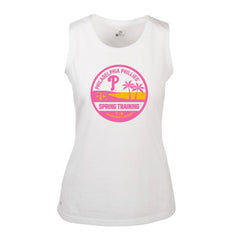 Philadelphia Phillies Levelwear Women's Macy Spring Training Badge Bold Tank Top White
